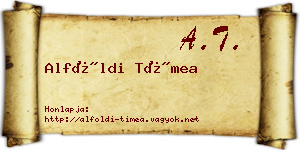 Alföldi Tímea névjegykártya